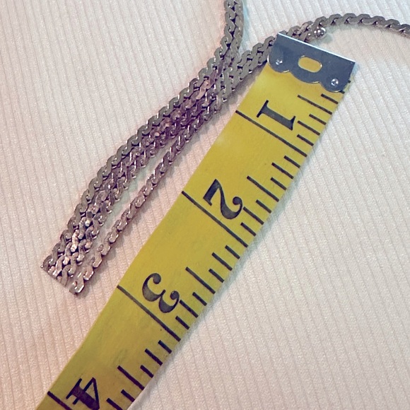 NOS/Vtg: Sellers Sample 14K Gold Plated Tasseled Herringbone style Necklace - Picture 7 of 8